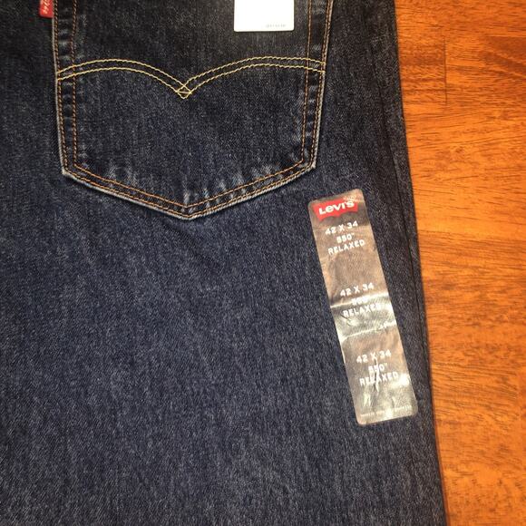 Levi's Men's Dark Blue Jeans 42x34 - Picture 5 of 11